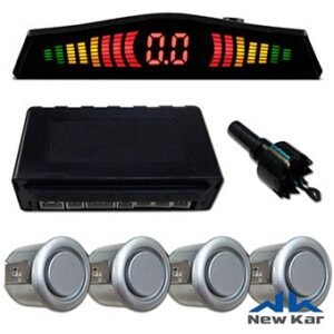 Sensor de estacionamento 4 Pontos Prata C/display