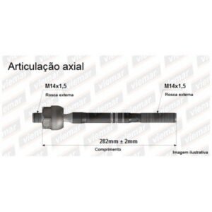 Barra Axial 282,00mm 14x14 (hidraulico)