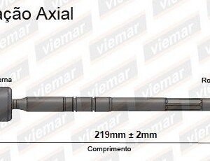 Barra  Axial   219,00mm  14x14 (mecanica) Femea