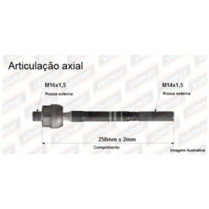 Barra  Axial  258,00mm 16x14 (hidraul)