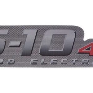 emblema 4x4 Turbo eletronic Cinza C/vermelho