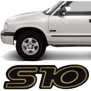 emblema S10 Resinado Preto/dourado