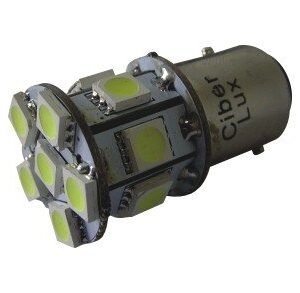 Lampada Led  2 Polos C/ 13 Leds 12v Bay15d (par)