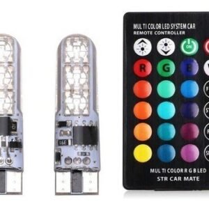 Lampada Led Pingao Rgb C/ Controle T10 Canbus