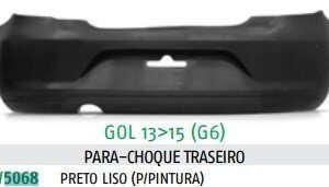 Parachoque Tras. Preto Liso
