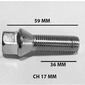 Parafuso Roda Crom. Conico M14x1,50x36