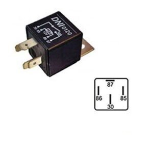 Rele Auxiliar 12v 4t 60a C/ Suporte