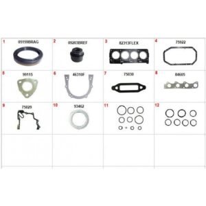 Jogo Junta Motor C/retentor Flex S/flange Fibra