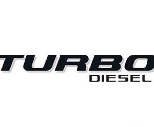 Adesivo Turbo Diesel Preto/prata