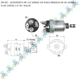 Solenoide Automatico Motor Partida