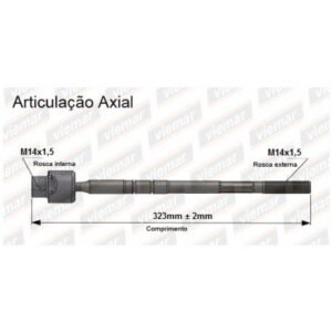 Barra Axial 326,00mm 14x14(mecanica)femea