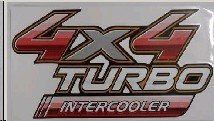 emblema Adesivo 4x4 Turbo Intercooler