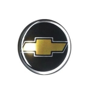 emblema Calota Resinado 48mm Preto/dourado (kit)