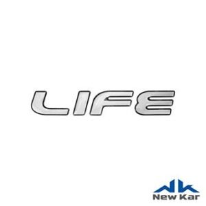 emblema Resinado Life Prata C/cont.preto