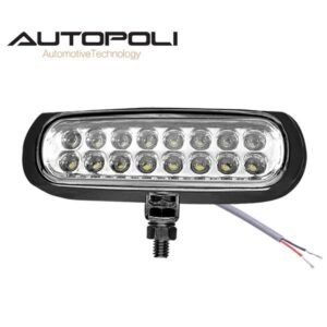 Farol Auxiliar Led Slim 16 Leds Preto Branco