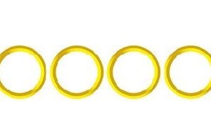 Anel Centralizador Roda Amarelo ( Kit 4 Pcs )