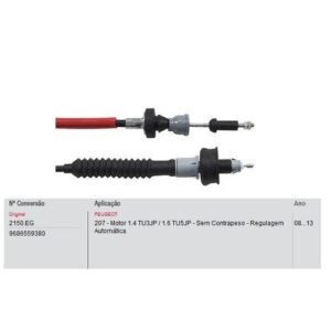 Cabo embreagem Reg. Autom. 830 Mm S/contrapeso