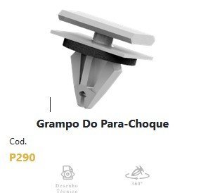 Grampo estribo Porta Cinza