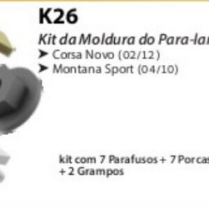 Kit Acabamento Paralama (porca Parafuso Grampo)