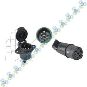 Tomada Reboque Femea/ Macho 7 Pinos (kit )