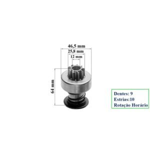 IMPULSOR  PARTIDA ( 9 DENTES )