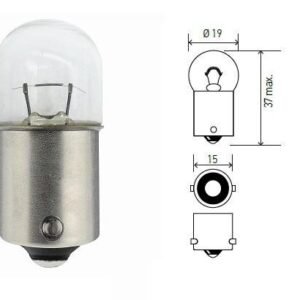 LAMPADA PLACA 1 POLO R5W 12V 5W E 10 W  (PEQUENA)