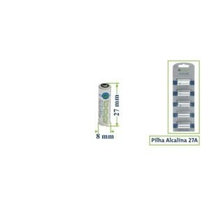 PILHA ALCALINA  A27 12V P/CONTROLE 8MM X 27MM