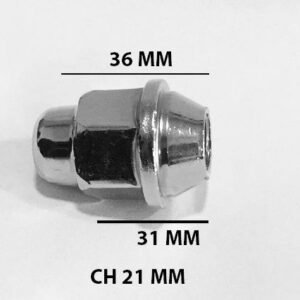 PORCA RODA CROMADO CH21 M12X1,5