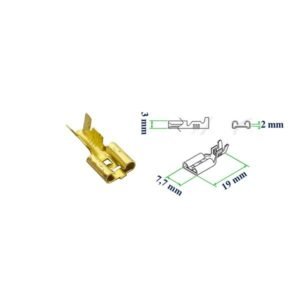 TERMINAL DE ENCAIXE FEMEA C/TRAVA 2,5 MM
