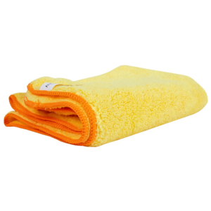 TOALHA FLANELA MICROFIBRA 40X60 AMARELA C/COSTURA