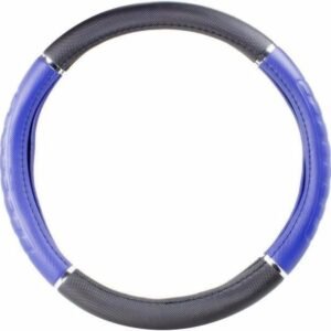 CAPA VOLANTE PRETO AZUL C/ANEL CROMADO SPORT