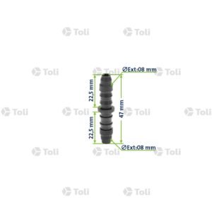 CONEXAO RETA PLASTICA 5/16 PARA 5/16
