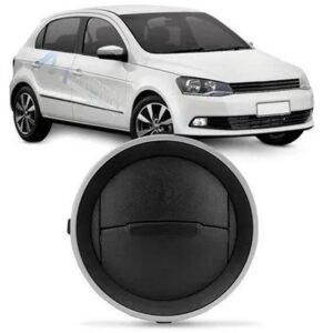 DIFUSOR AR PRETO C/ARO PRATA C/ BOTAO PRETO