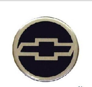 EMBLEMA CALOTA RESINADO PRETO/CROMADO 55MM