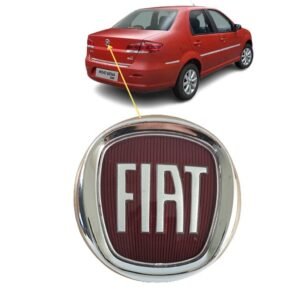EMBLEMA FIAT GRADE RADIADOR VERMELHO