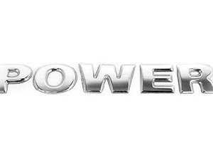 EMBLEMA POWER CROMADO.