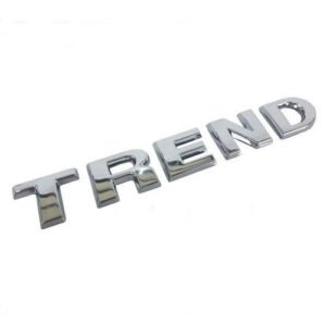 EMBLEMA TREND CROMADO /VERMELHO