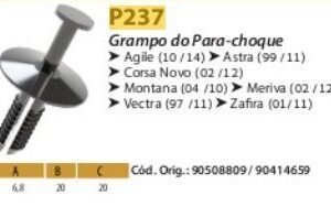 REBITE FIXACAO PARACOQUE DIANTEIRO