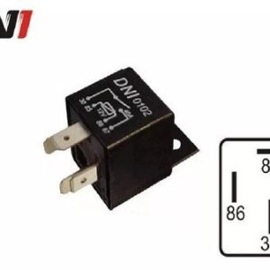 RELE AUXILIAR 4T 12V 40A C/ SUPORTE