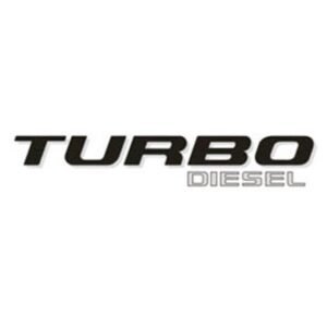 EMBLEMA ADESIVO TURBO DIESEL PRETO/PRATA