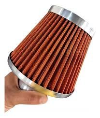 FILTRO AR ESPORTIVO MOTOR CONICO 62MM VERMELHO