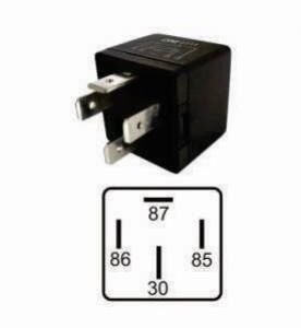 RELE AUXILIAR 12V 4 TER. 40A S/SUPORTE