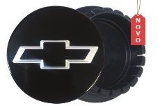 SUB CALOTA CENTRO RODA 58MM PRETO PRATA KIT