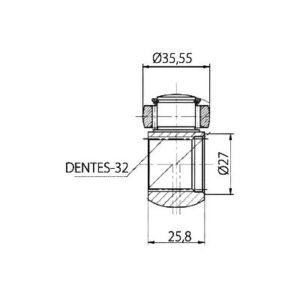 TRIZETA CAMBIO 32 DENTES ELO 35,5
