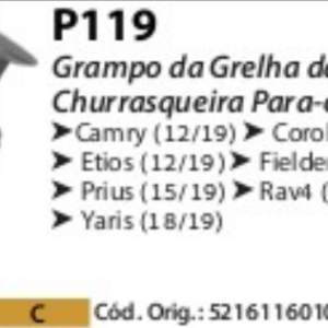 GRAMPO REBITE PARACH. GRELHA MOTOR
